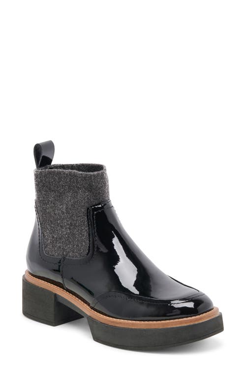 Shop Dolce Vita Saline H2o Waterproof Platform Bootie In Midnight Patent Leather H2o