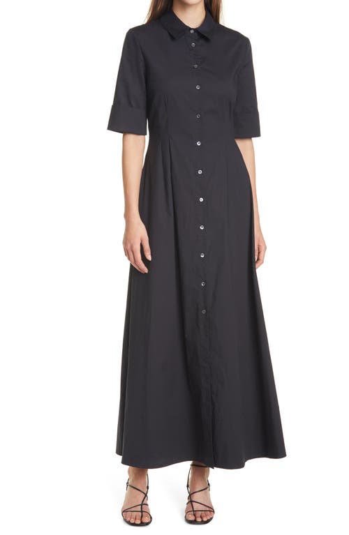 STAUD Joan A-Line Shirtdress Black at Nordstrom,