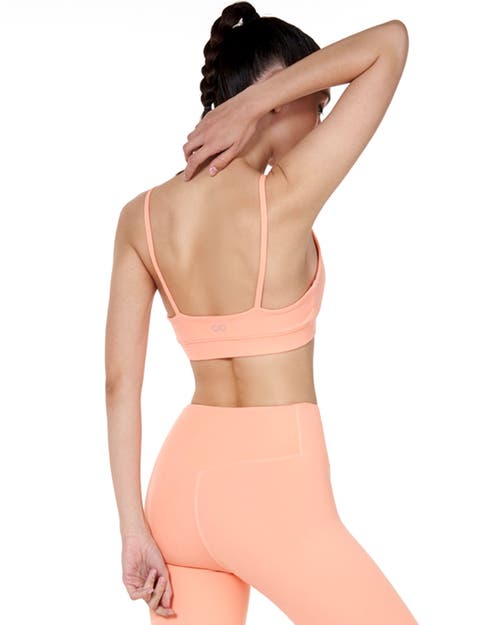 Shop Rebody Active Cammie Cloudlux Bra In Orange Canteloupe