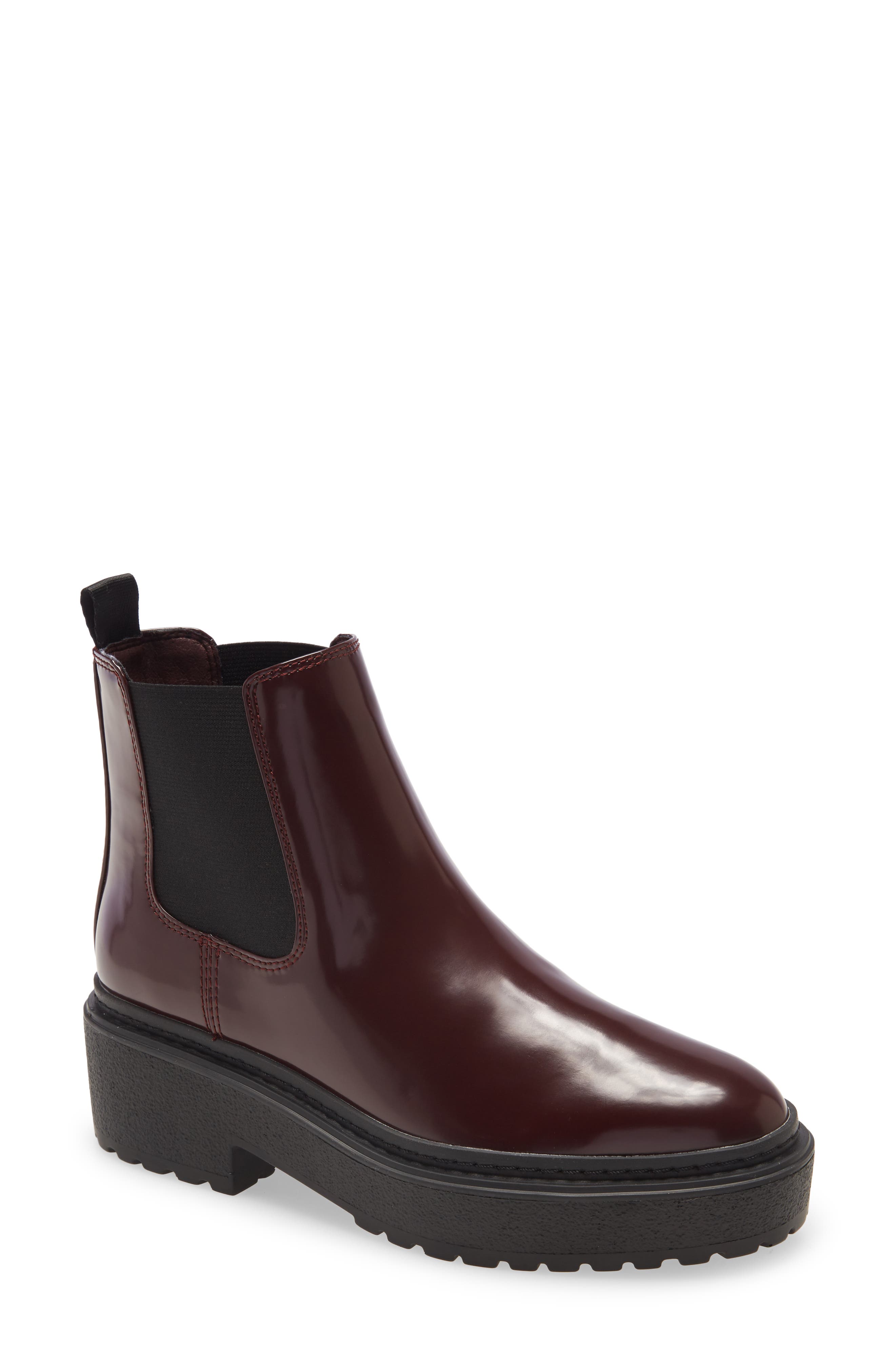 maroon leather boots womens