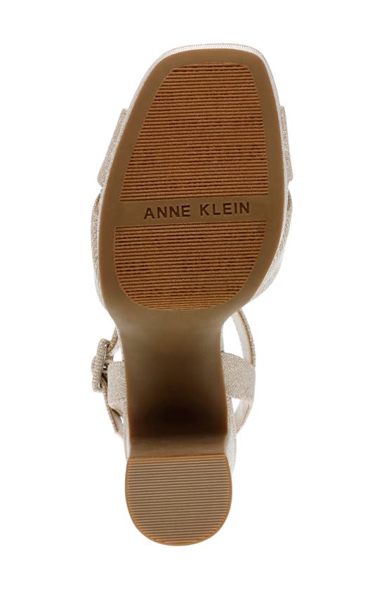Shop Anne Klein Zena Ankle Strap Platform Sandal In Platinum