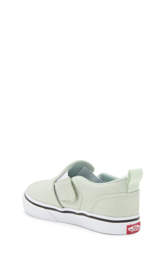 Shop Vans Kids' Asher Slip-on Sneaker In Canvas Pale Aqua