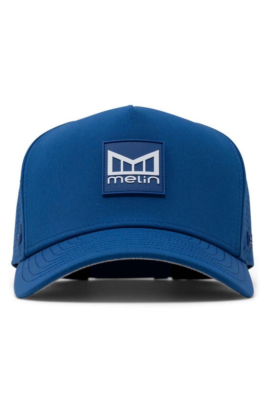 Shop Melin Odyssey Stacked Hydro Performance Snapback Hat In Royal Blue