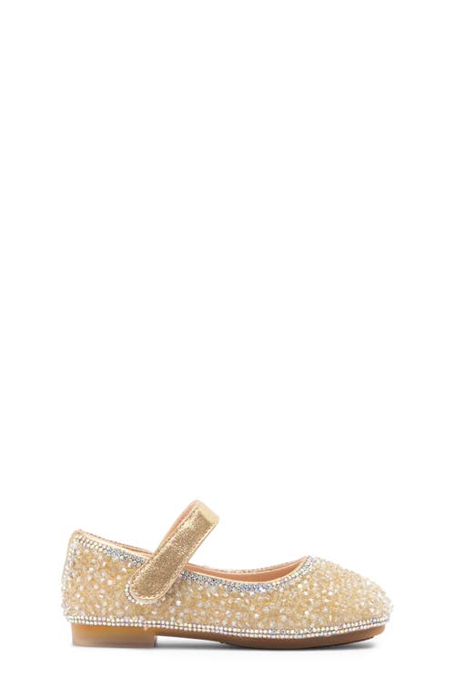 Doe A Dear Kids' Mary Jane Flat In Light Gold