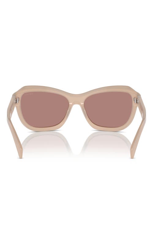 Prada 63mm Oversize Butterfly Sunglasses In Lite Brown