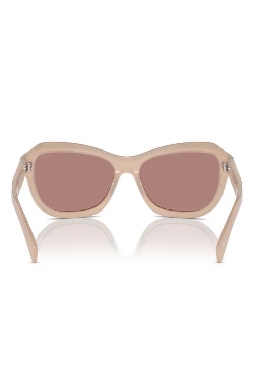 Shop Prada 63mm Oversize Butterfly Sunglasses In Lite Brown