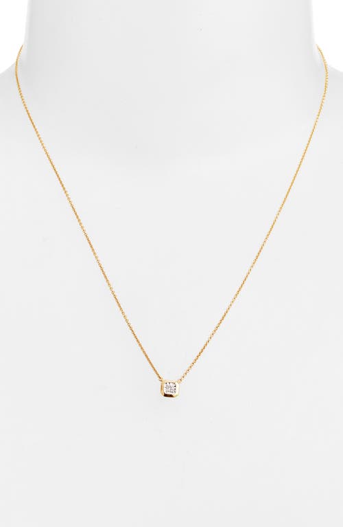 Monica Vinader Lab Created Diamond Pendant Necklace In 18ct Gold Vermeil