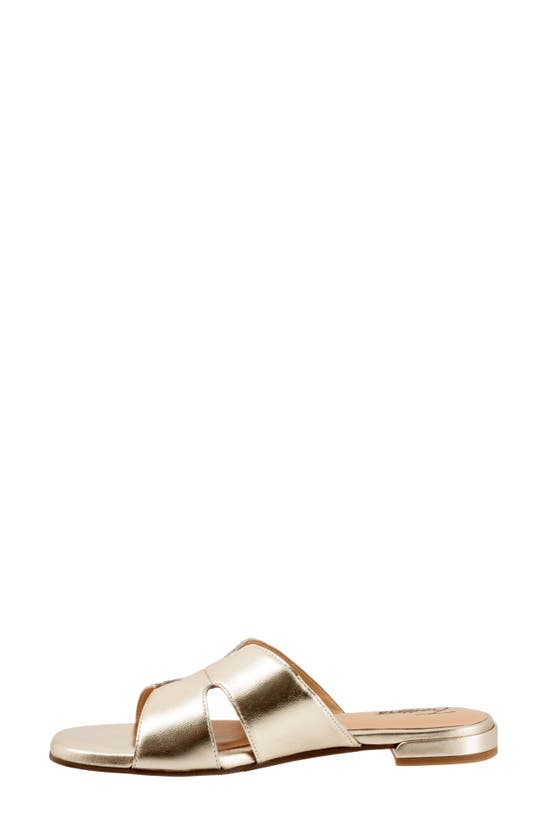 Shop Trotters Nell Slide Sandal In Champagne