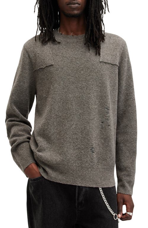 Shop Allsaints Pointer Wool Blend Sweater In Taupe Brown