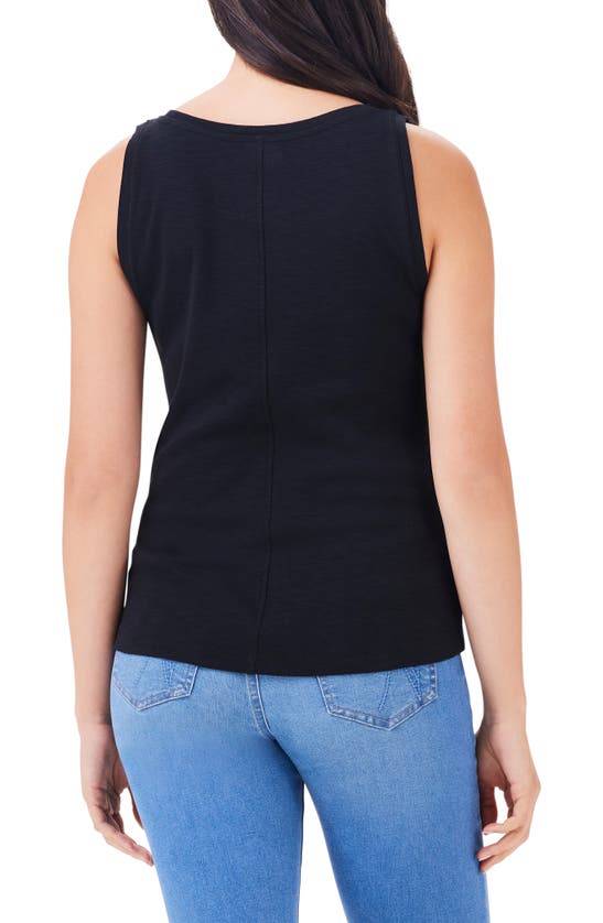 Shop Nzt By Nic+zoe Sleeveless Boat Neck Top In Black Onyx