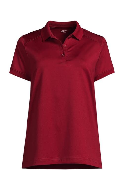 Shop Lands' End School Uniform Young  Short Sleeve Rapid Dry Polo Shirt In Garnet