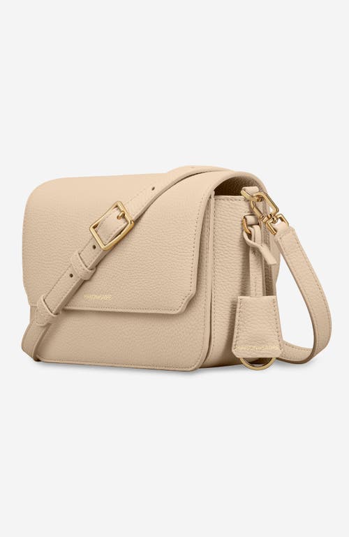 Shop Maison De Sabre Maison De Sabré Medium Leather Flap Bag In Saharan Nude