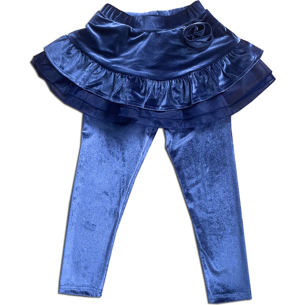 Joe-ella Kids' Tutu Velour Leggings In Navy
