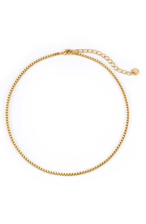 Brook and York Emma Box Chain Choker in Gold at Nordstrom