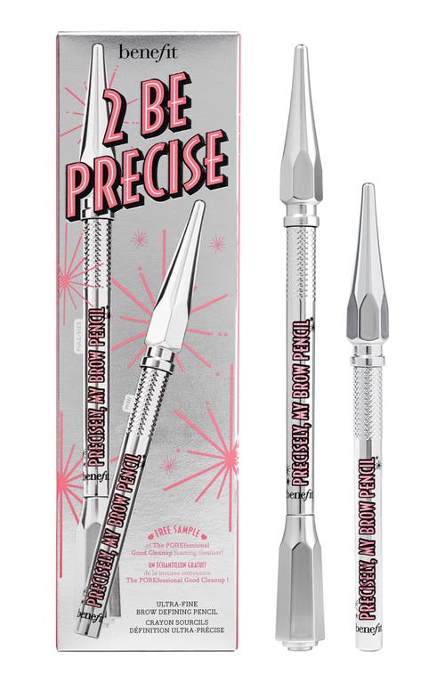 Benefit Cosmetics 2 Be Precise Eyebrow Pencil Duo $41 Value in Shade 3