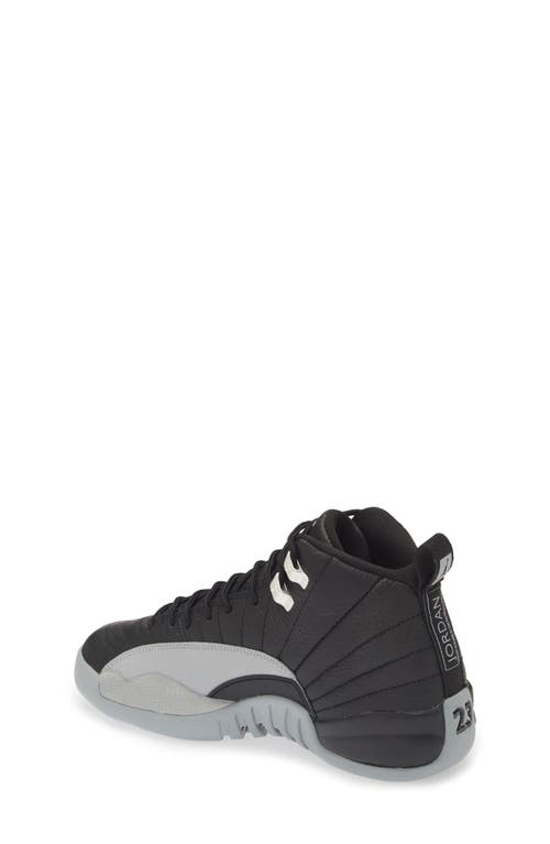 Shop Jordan Kids' Air  12 Retro Basketball Shoe In Black/wolf Grey/white