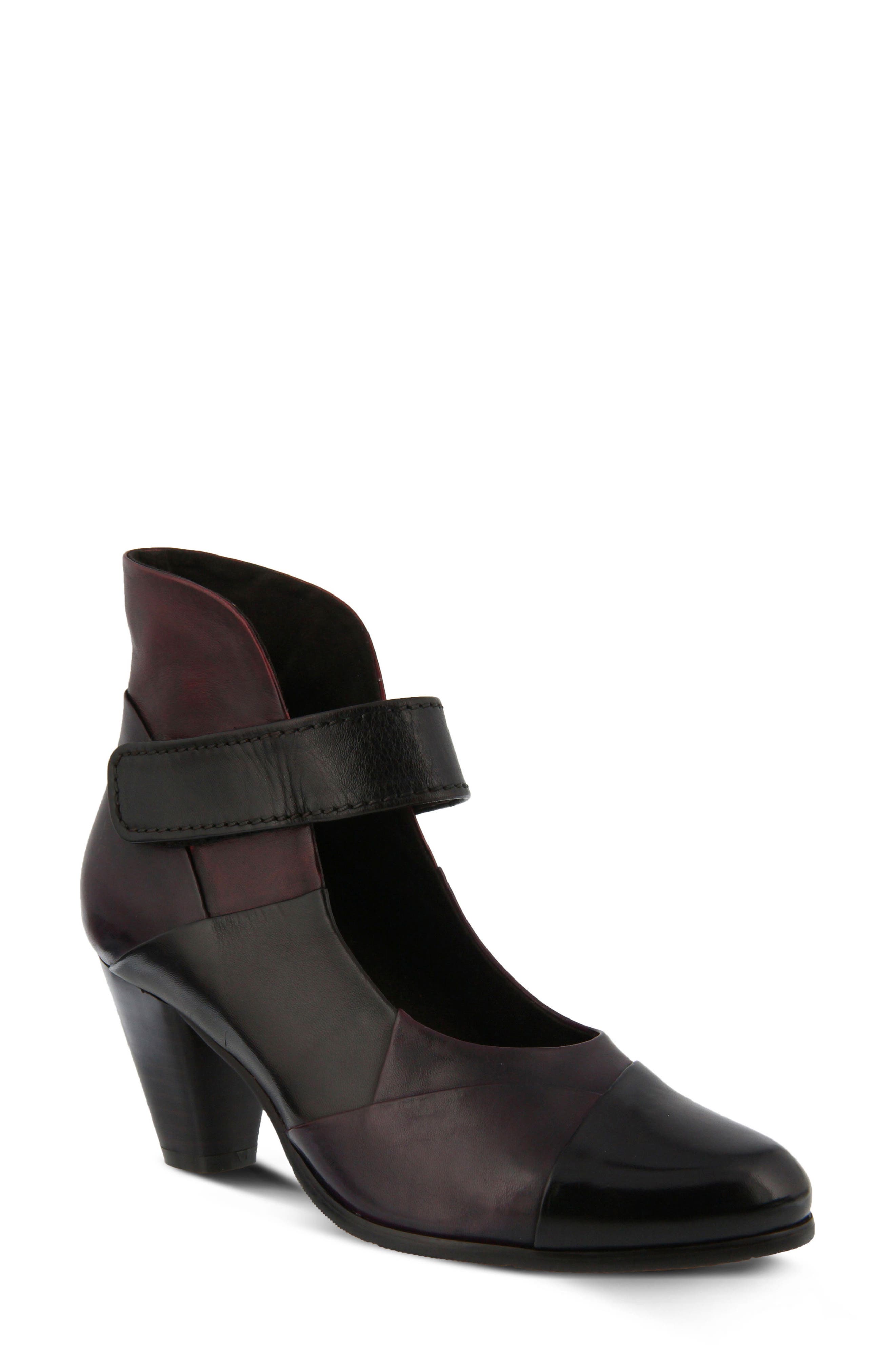 Spring Step Chapeco Patchwork Ankle Strap Pump - Brown
