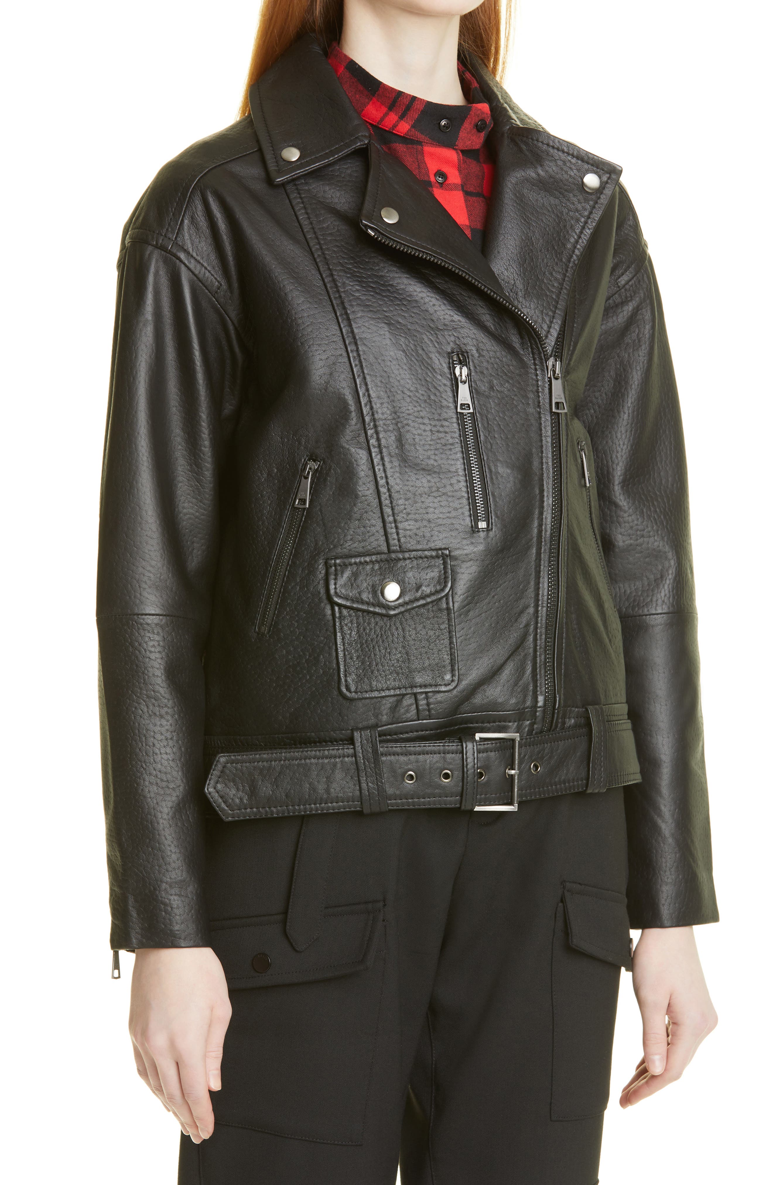 ted baker mens leather biker jacket