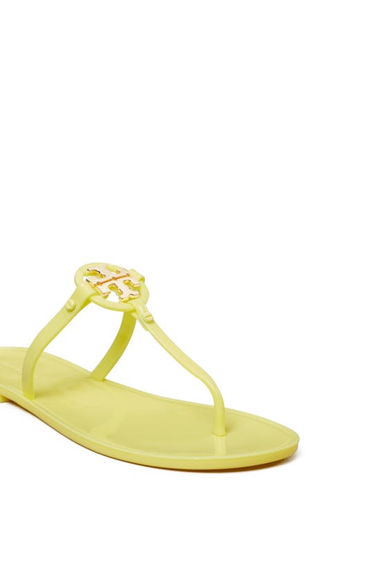 Shop Tory Burch Mini Miller Jelly Thong Sandal In Yellow Pear