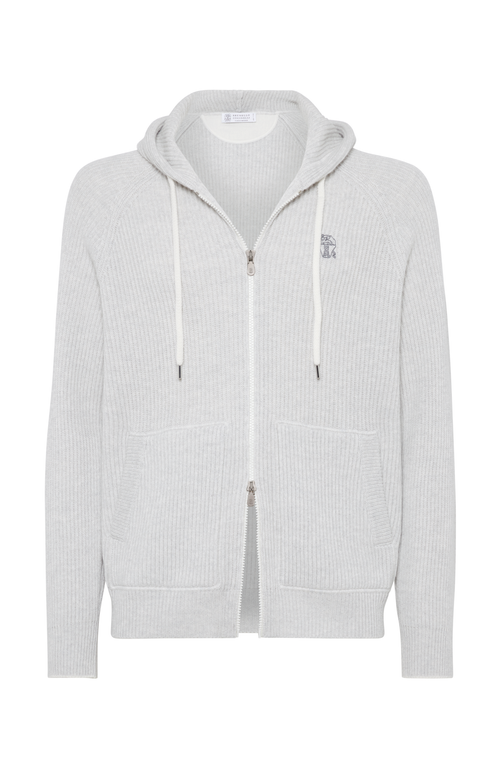 Shop Brunello Cucinelli Knit Sweatshirt In Fog