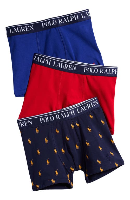 RALPH LAUREN POLO RALPH LAUREN KIDS' ASSORTED 3-PACK STRETCH COTTON BOXERS 