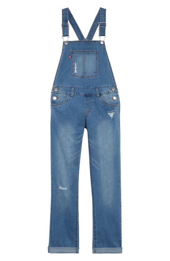 Levi's Kids' Girlfriend Denim Overalls In Palisades