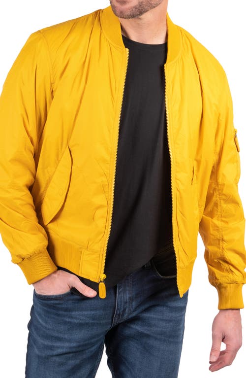 Breeze Nylon Bomber Jacket in Yellow