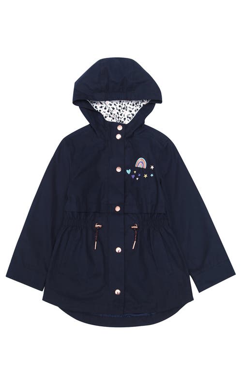 Shop Rokka&rolla Kids' Lightweight Rain Jacket Trench Coat In Night Sky