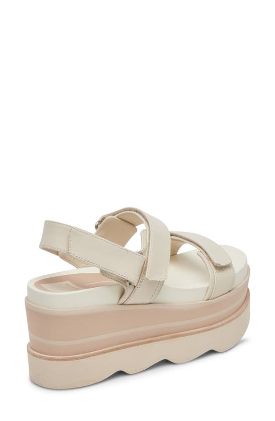 Shop Dolce Vita Izak Platform Wedge Sandal In Ivory Leather