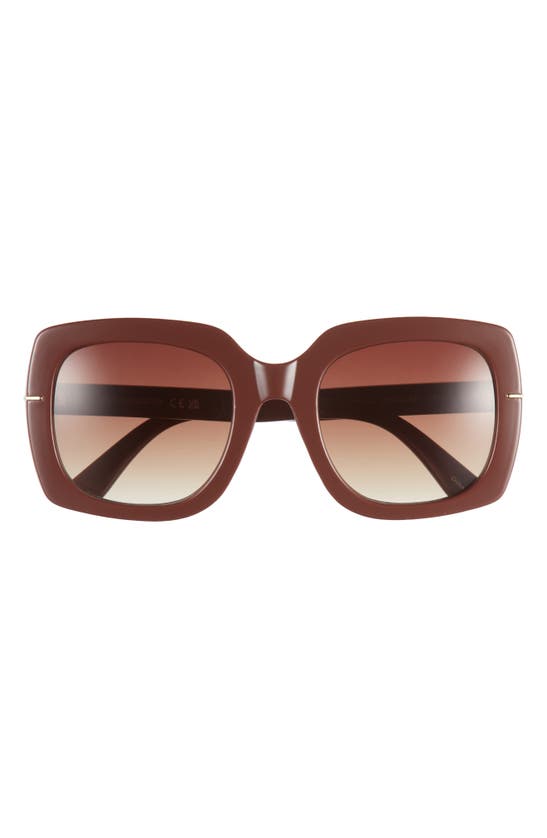 Vince Camuto Glam Square Sunglasses In Brown