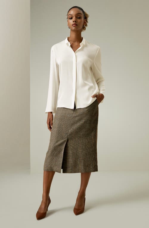 Lilysilk Classic Collar Silk Shirt For Women In Natural White