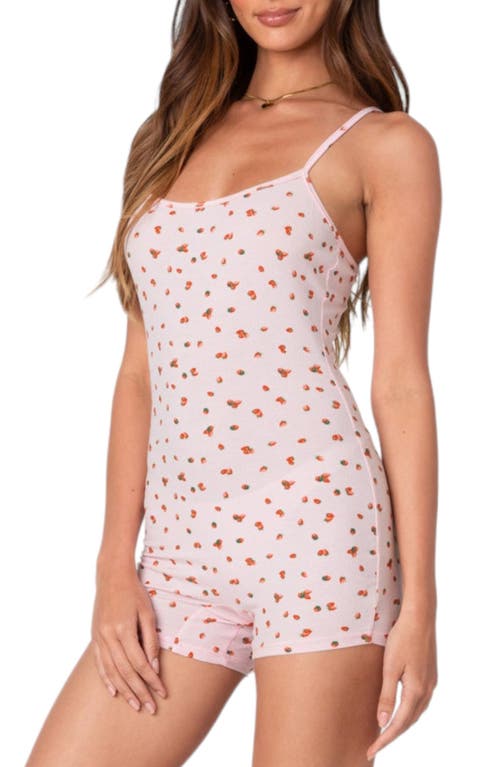Edikted Strawberry Girl Printed Romper In Pink