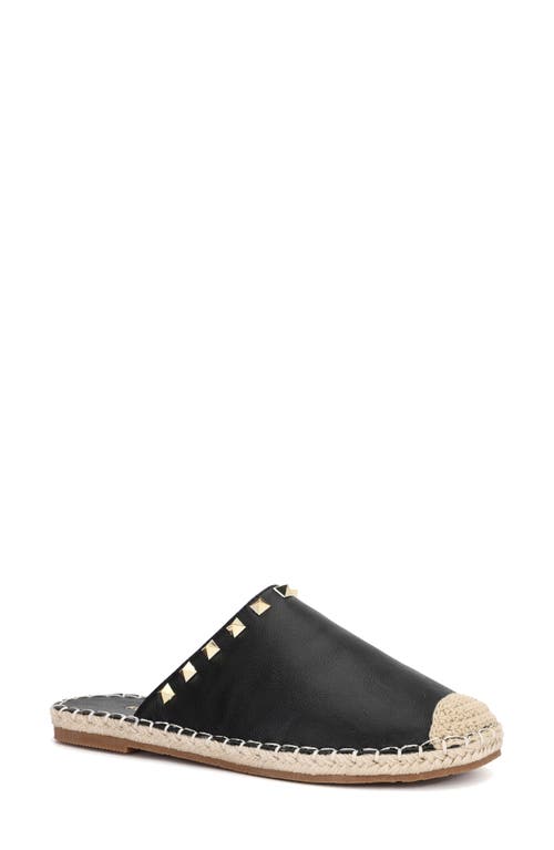 Paloma Studded Espadrille Mule in Black