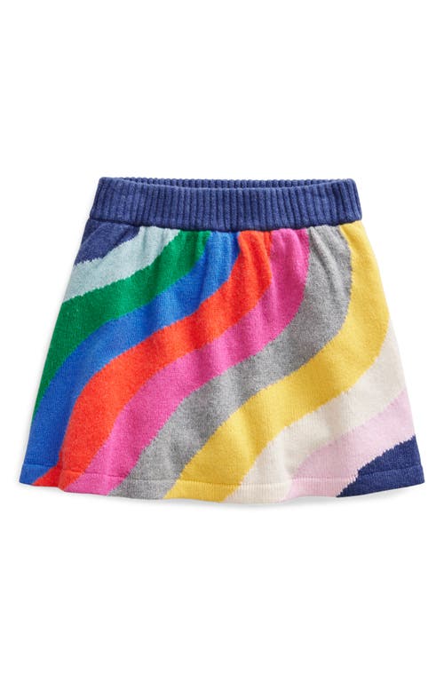 Mini Boden Kids' Rainbow Wave Sweater Skirt Multi at Nordstrom,