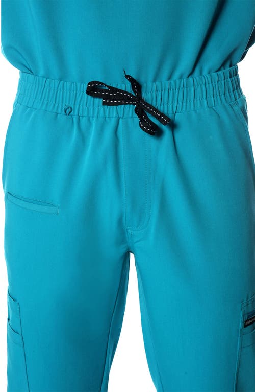 Members Only Hampton Open Bottom Scrub Pants In Teal