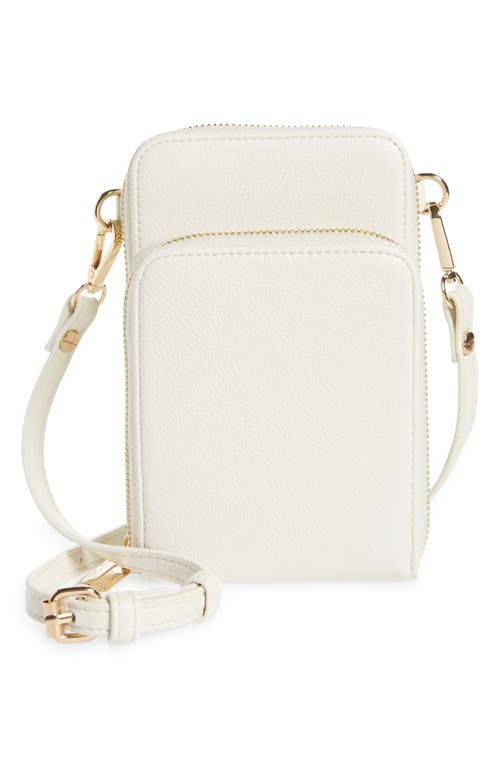 Mali + Lili Jo Vegan Leather Wallet on a Strap in White