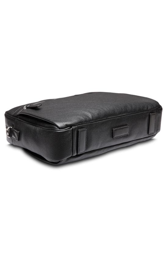Shop Bosca Monfrini Stringer Leather Briefcase In Black