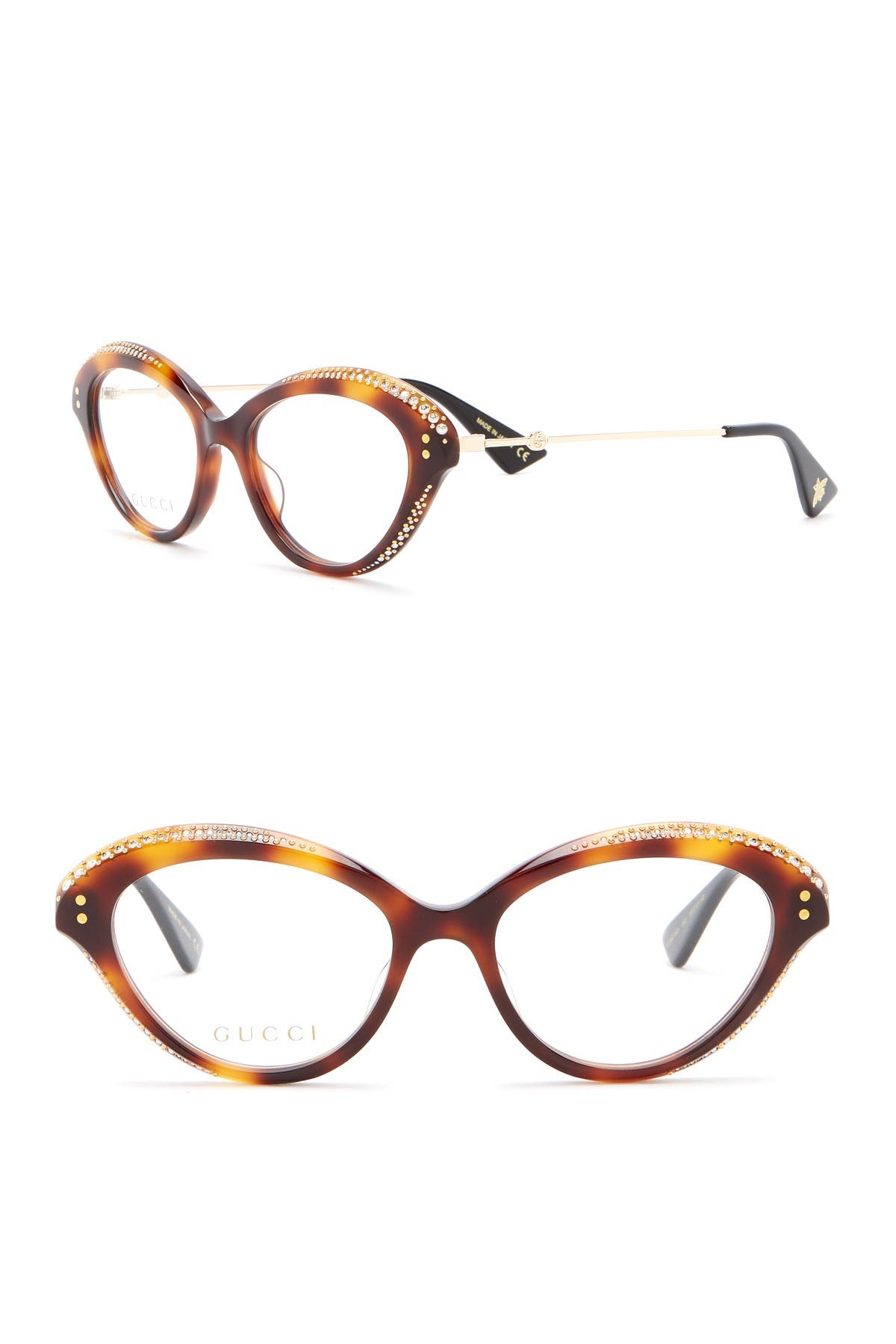 gucci women's cat eye optical frames