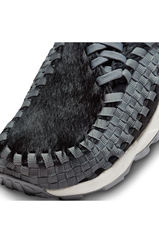 Shop Nike Air Footscape Woven Sneaker In Black/ Smoke Grey Calf Hair