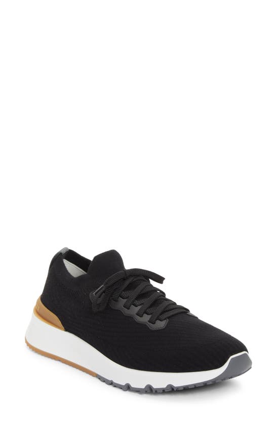Brunello Cucinelli Sneakers With Mesh Panels In Black