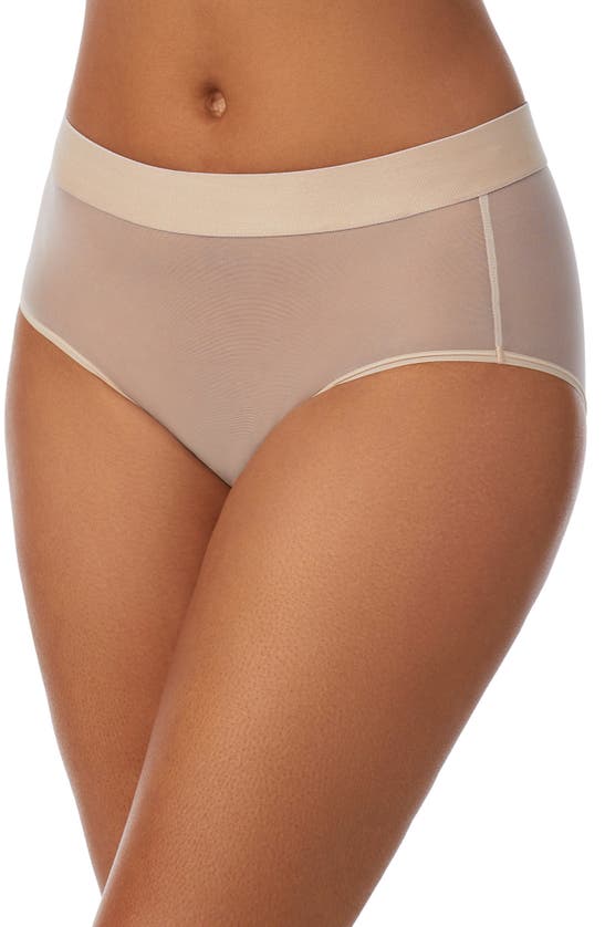 Shop Dkny Sheer Mesh Briefs In Cashmere
