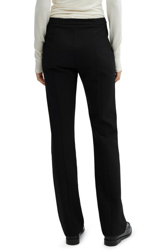 Shop Mango Straight Leg Pants In Black