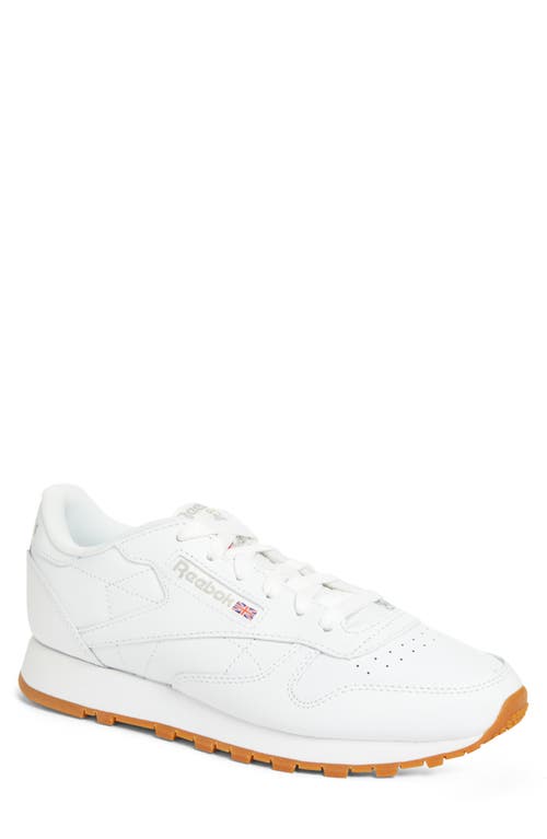 Shop Reebok Classic Leather Sneaker In White/pure Grey 3/rubber Gum