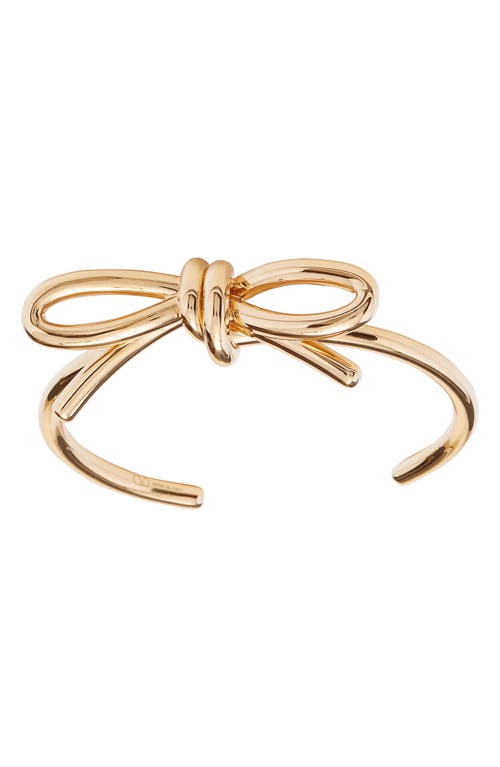 Valentino Garavani Bow Cuff Bracelet in Oro at Nordstrom, Size Medium