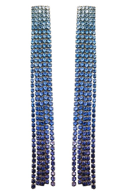 Shop Panacea Ombré Fringe Drop Earrings In Blue