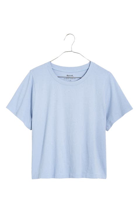 top, dior, baby blue, white, crop tops - Wheretoget