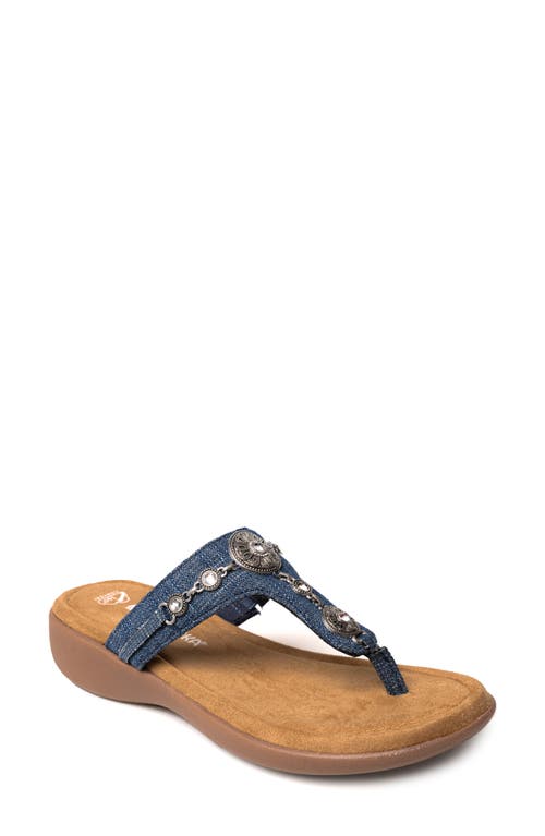 Minnetonka Brecca Flip Flop Blue Denim at Nordstrom,