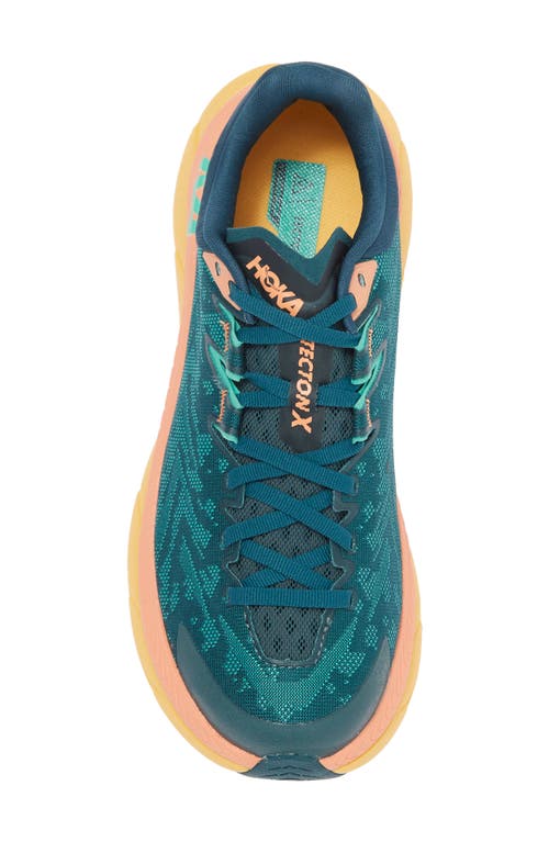Hoka Tecton X Running Shoe In Deep Teal/water Garden