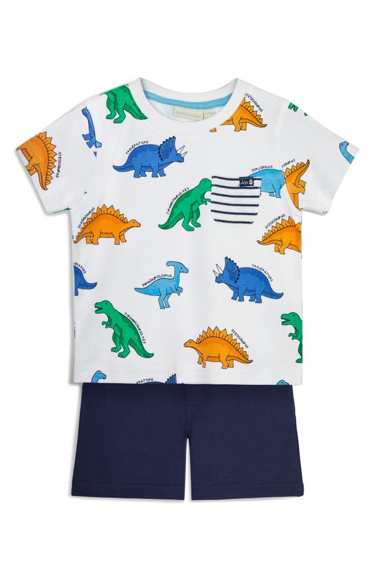 Jojo Maman Bébé Babies' Dinosaur T-shirt & Shorts Set In Multi