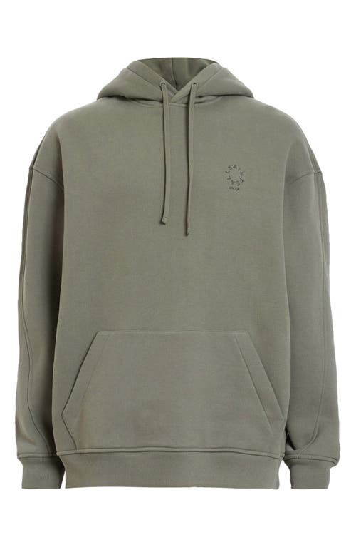 Shop Allsaints Haven Oversize Cotton Hoodie In Thyme Green